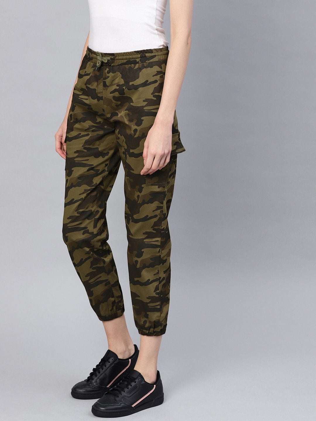 Women's Green Camouflage Jogger Pant