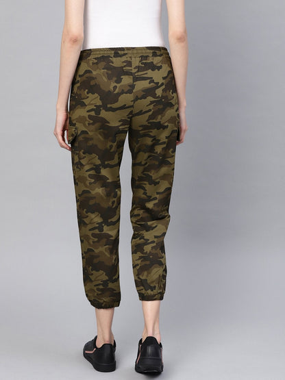 Women's Green Camouflage Jogger Pant