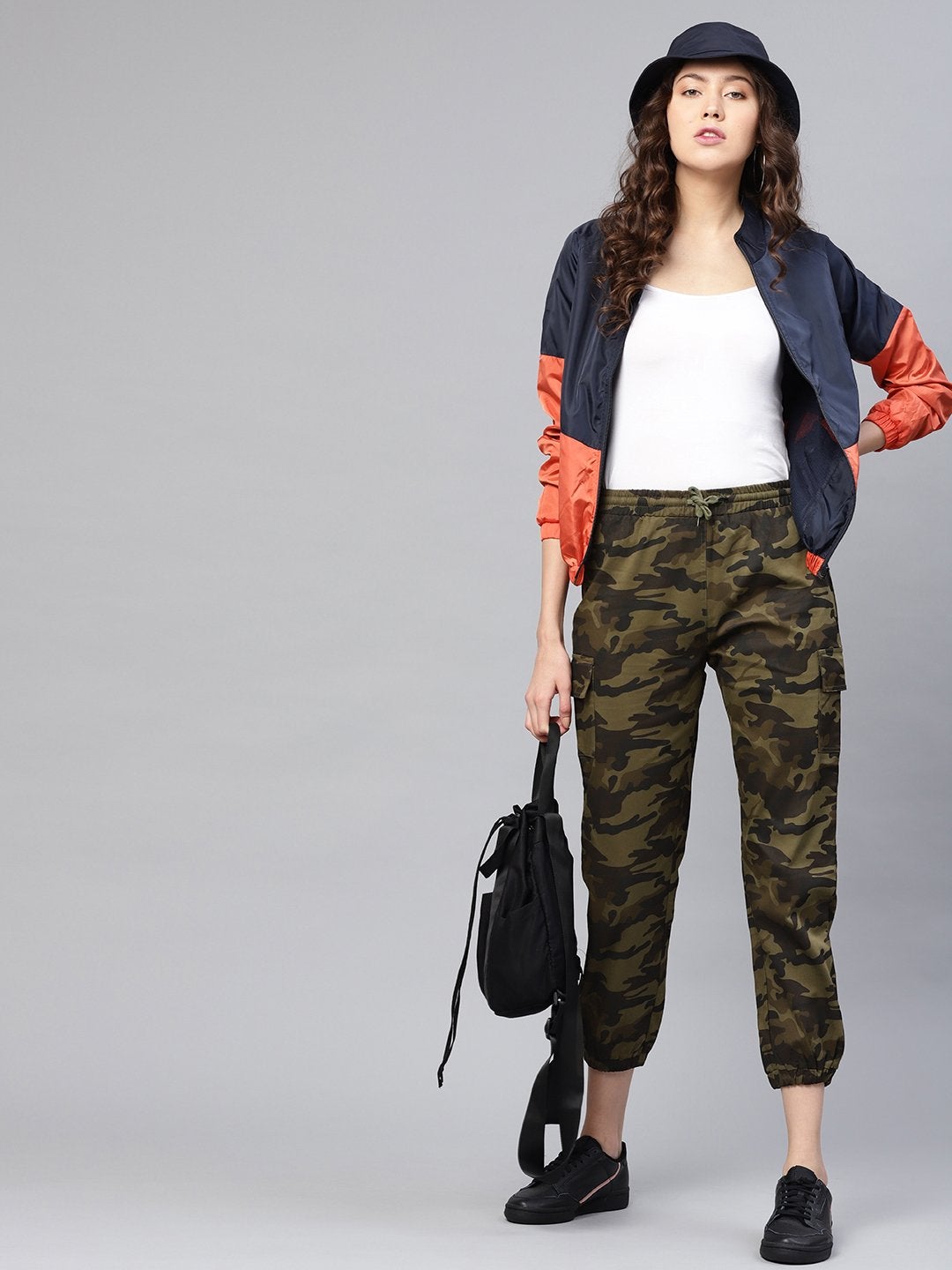 Women's Green Camouflage Jogger Pant