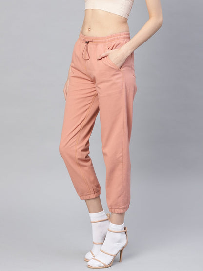 Women's Pink Denim Joggers