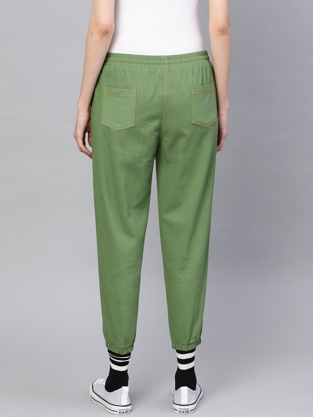 Women's Olive Denim Joggers