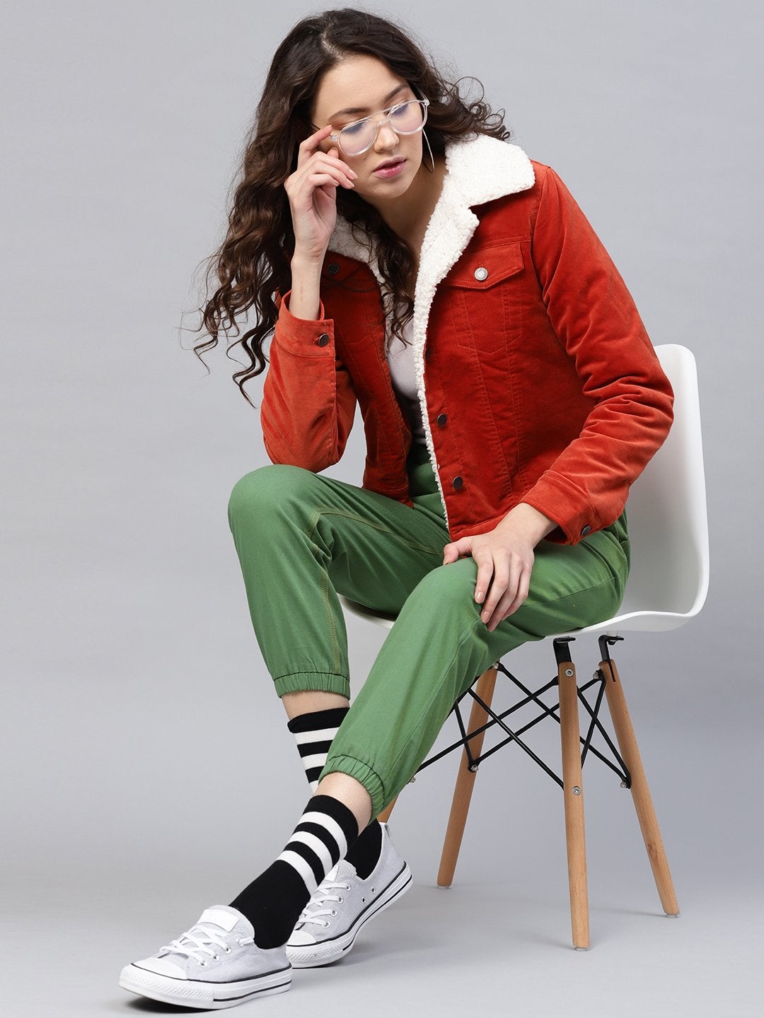 Women's Olive Denim Joggers