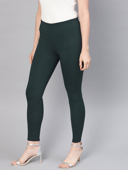Women's Emerald Green Pintuck Jegging