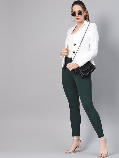 Women's Emerald Green Pintuck Jegging