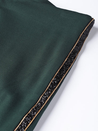 Women's Emerald Green Blingy Side Tape Jegging