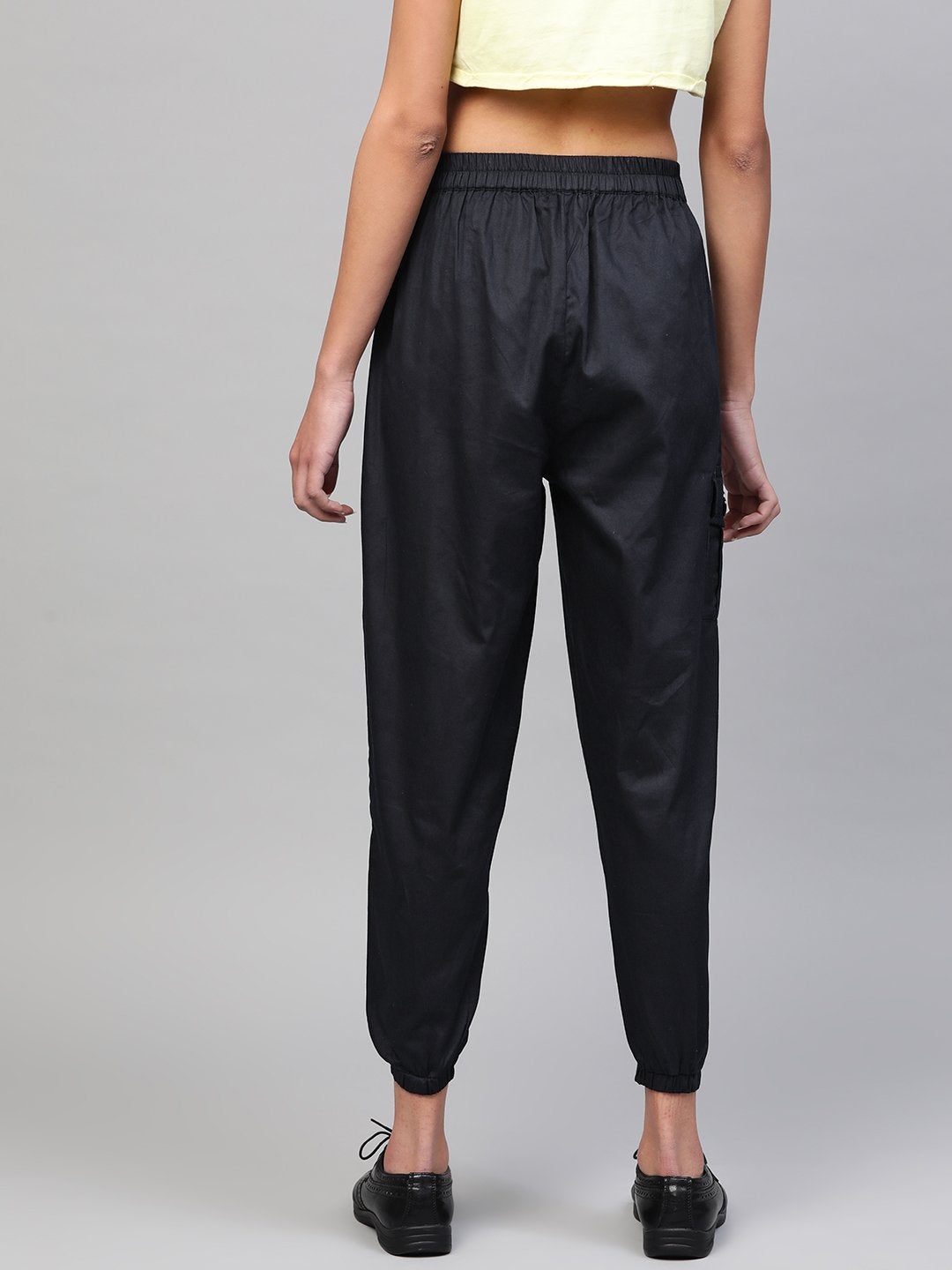 Women's Navy Jogger Belted Pants