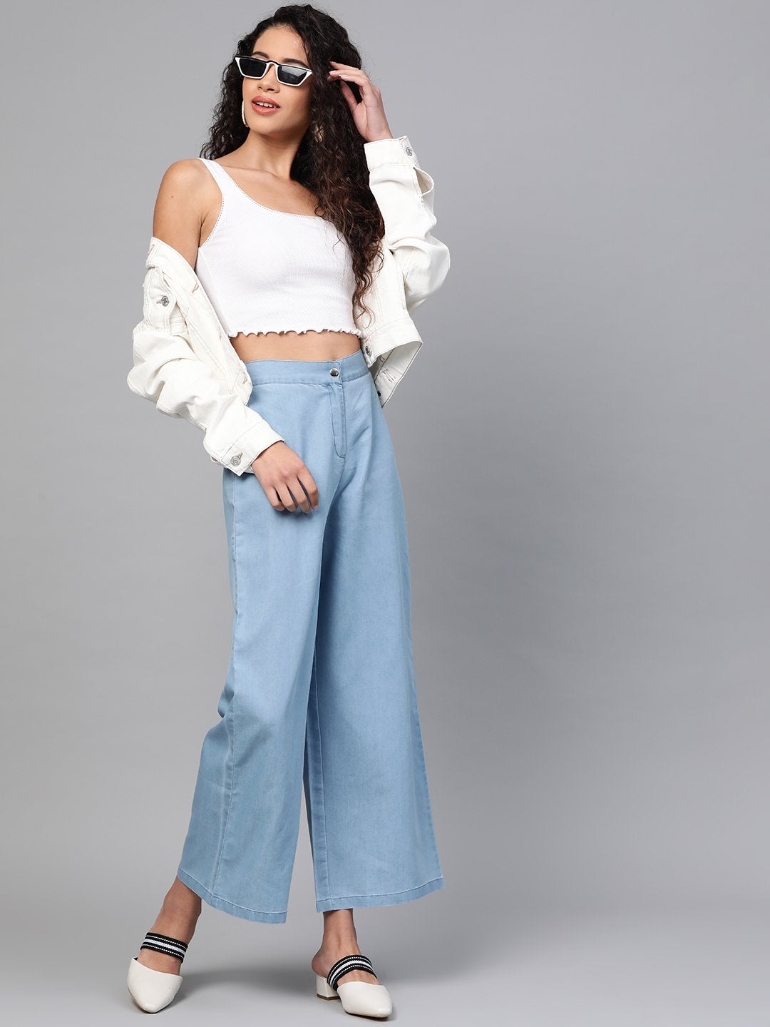 Women's Light Blue Denim Pants