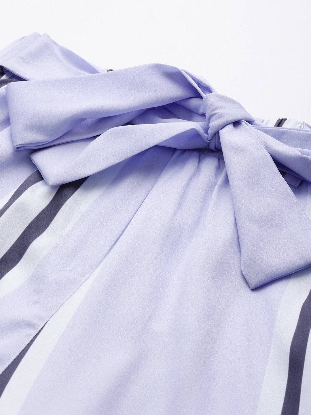 Women's Lavender Stripe Belted Jogger