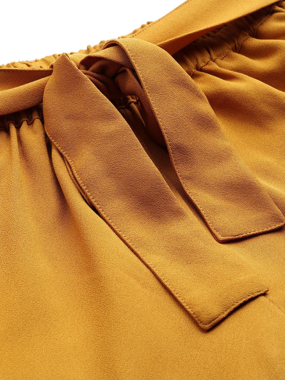 Women's Mustard Side Tape Detail Tapered Pants