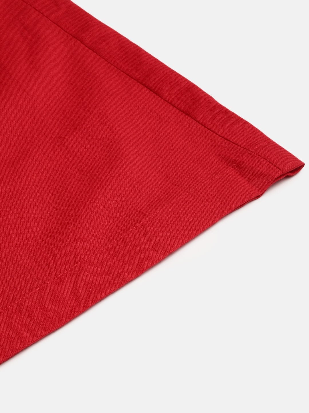 Women's Red Pocket Bag Flare Pant