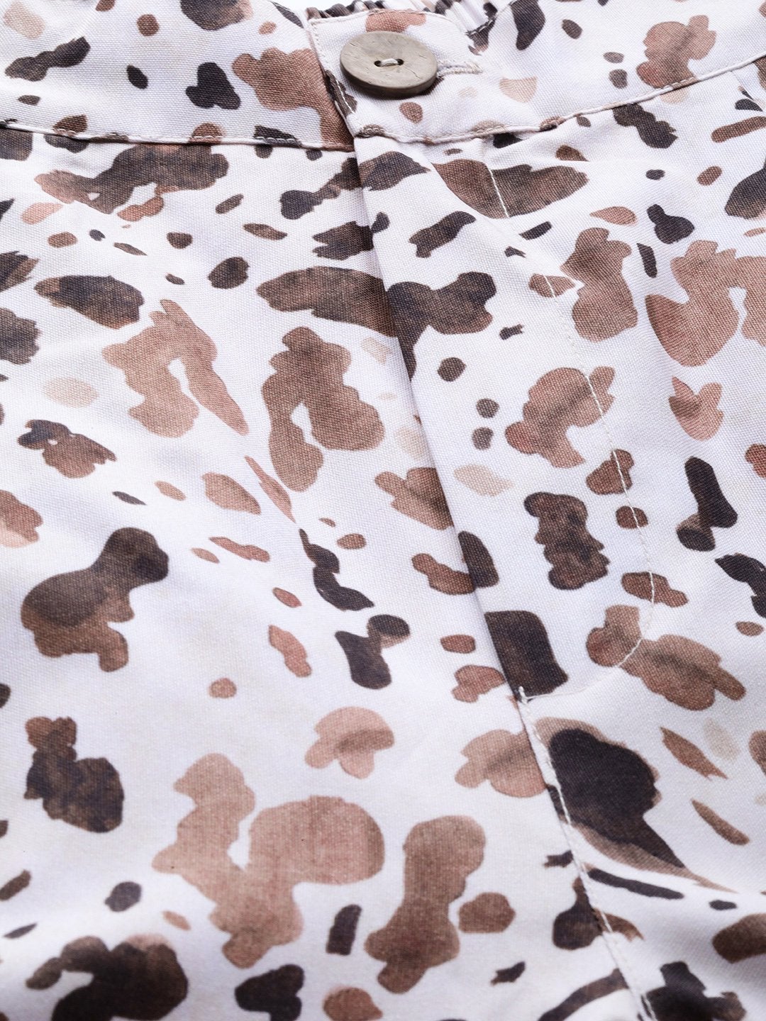 Women's Off White Leopard Dart Trousers