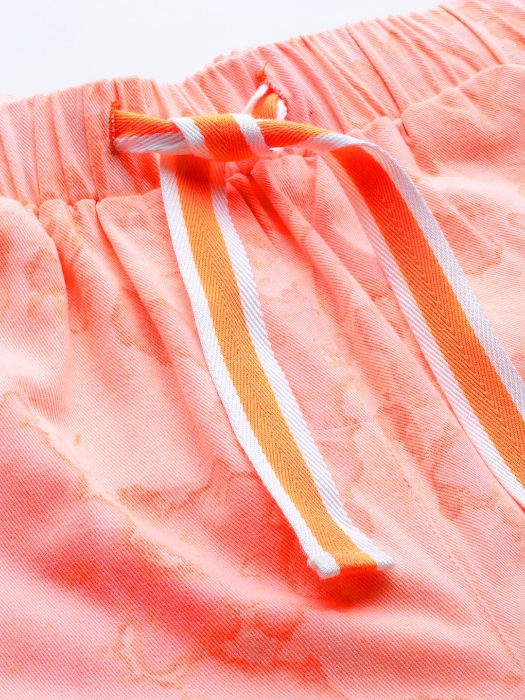 Women's Pink Tie-Dye Twill Jogger