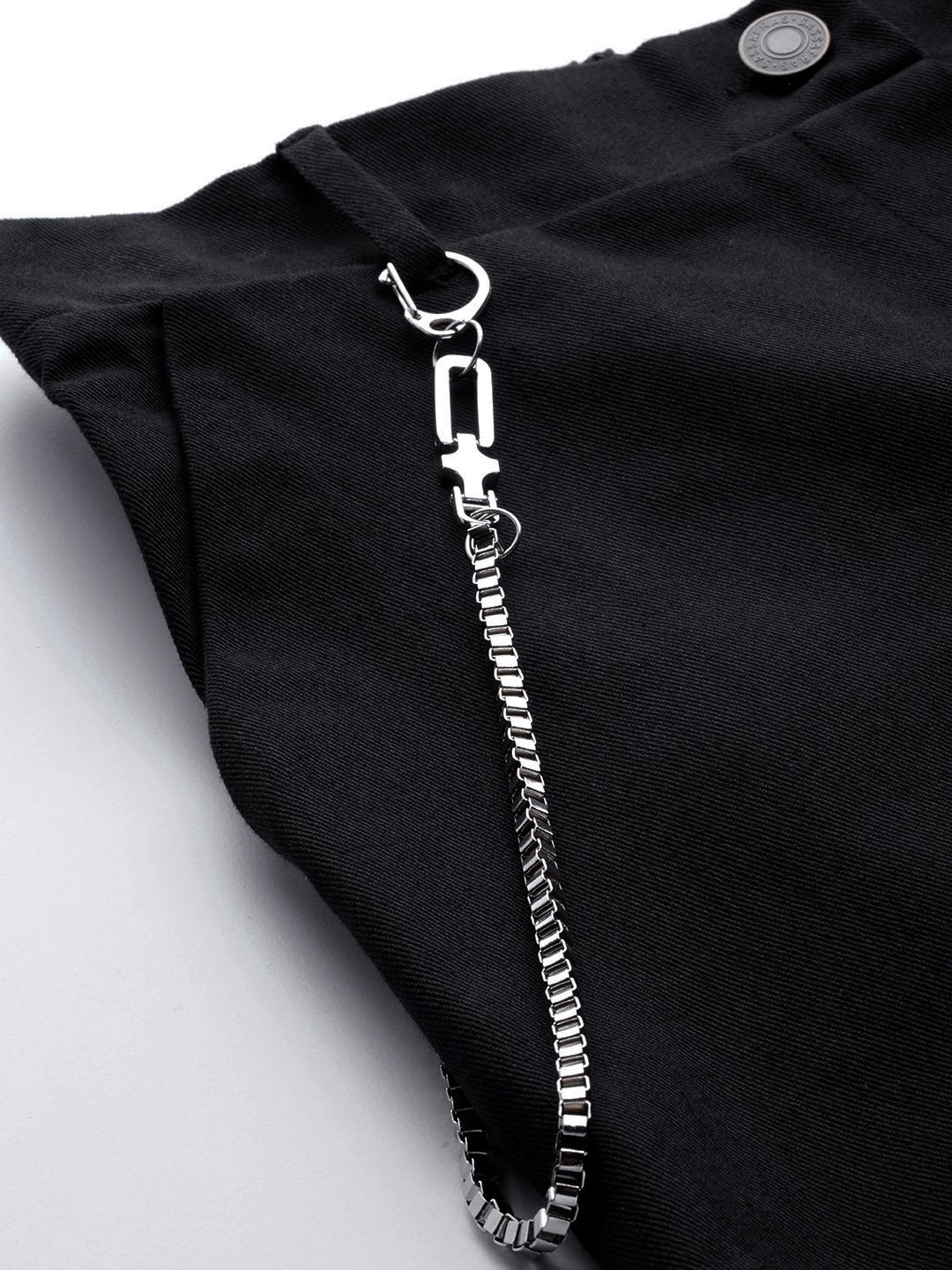 Women's Black Hip-Hop Streetwear Cargo Pants