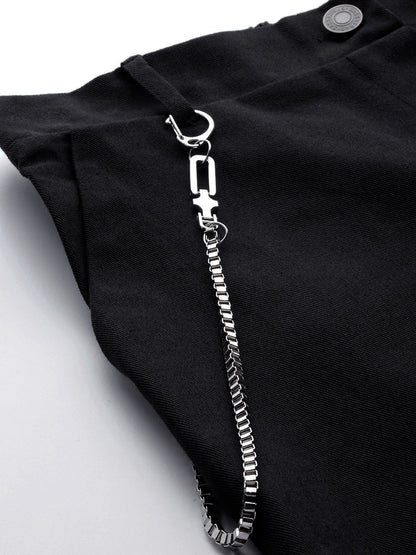 Women's Black Hip-Hop Streetwear Cargo Pants