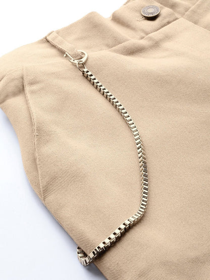 Women's Beige Hip-Hop Streetwear Cargo Pants