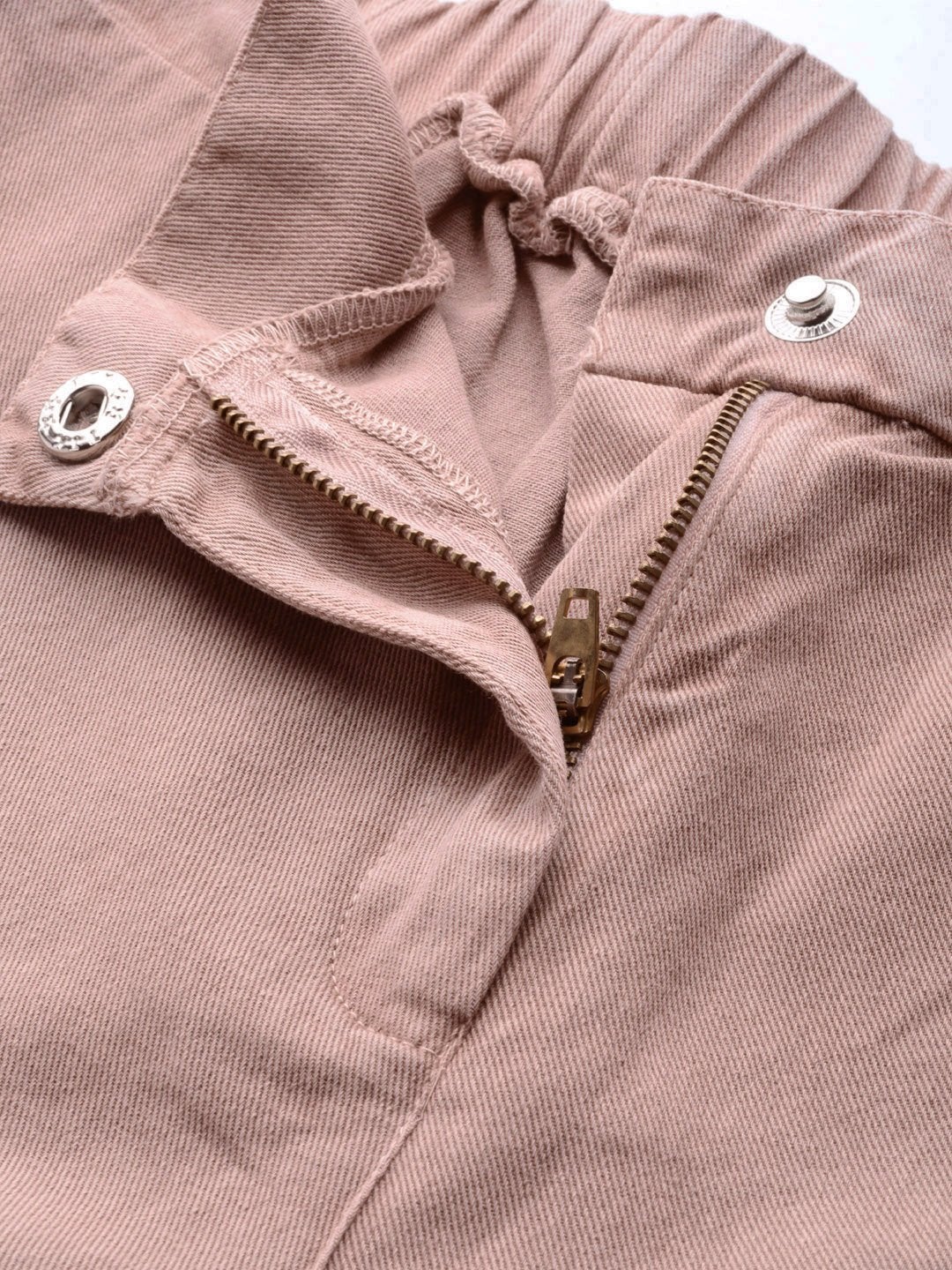 Women's Pink Denim Flared Pant