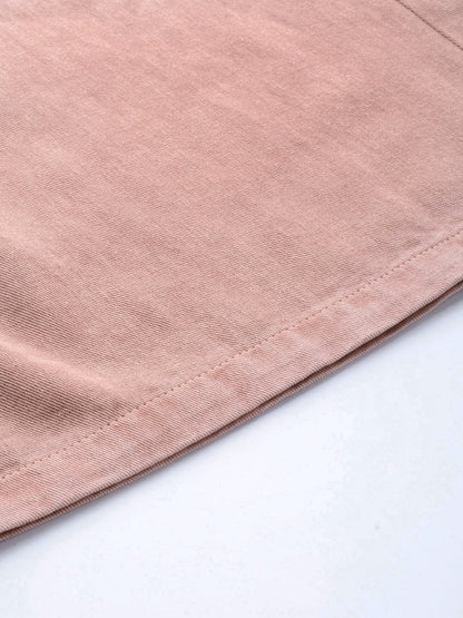 Women's Pink Denim Flared Pant