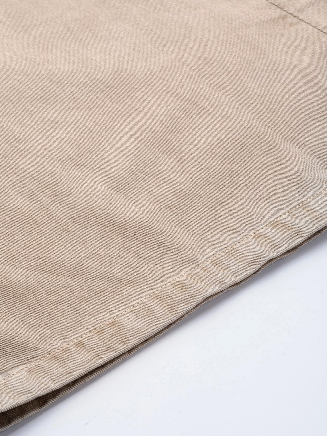 Women's Beige Denim Flared Pant