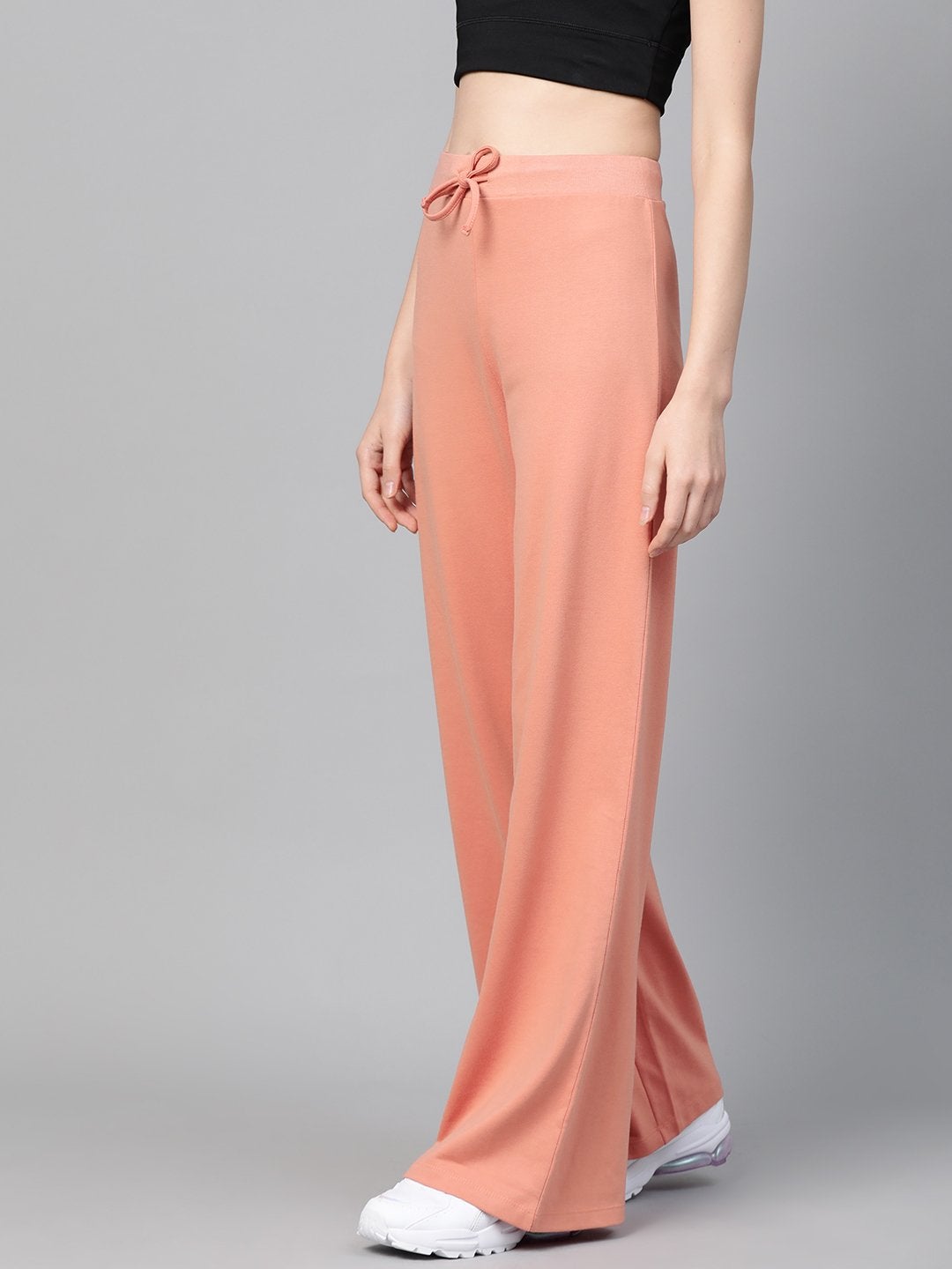Women's Peach Terry Wide Leg Drawstring Pants