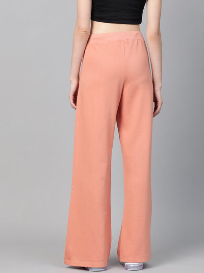Women's Peach Terry Wide Leg Drawstring Pants