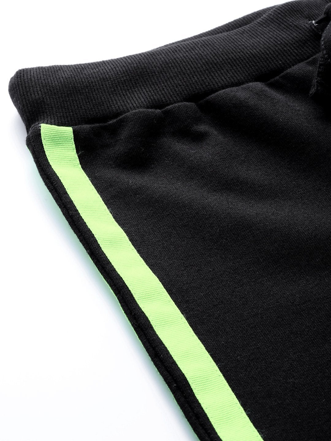 Women's Black Terry Side Tape Drawstring Pants