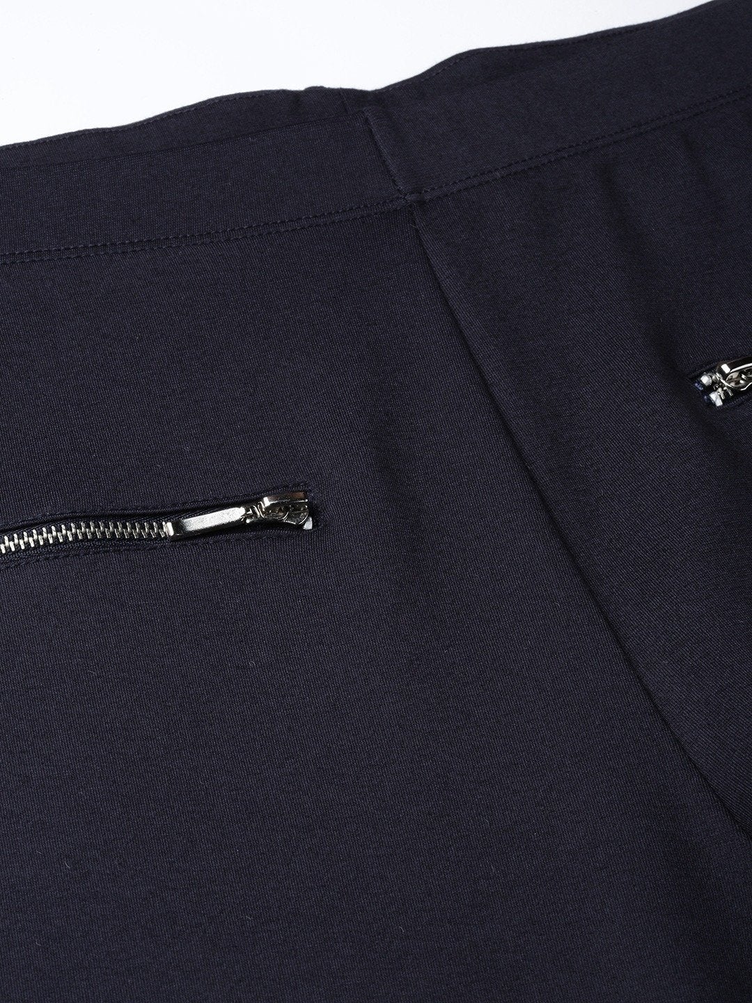 Women's Navy Pocket Chain Detail Jeggings