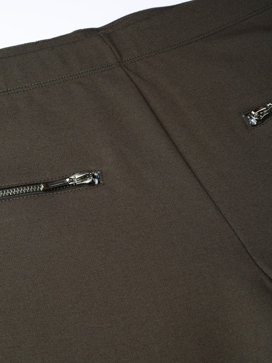 Women's Olive Pocket Chain Detail Jeggings