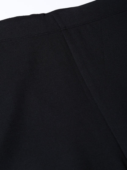 Women's Black Double Piping Detail Jeggings