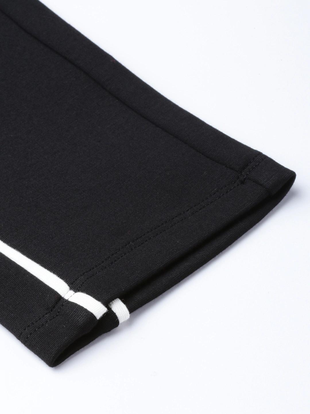 Women's Black Double Piping Detail Jeggings