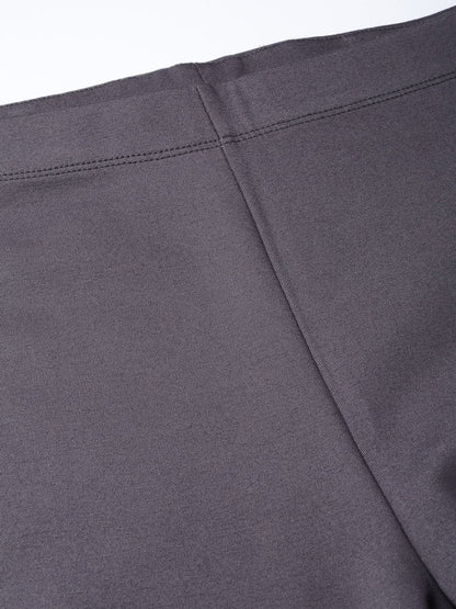 Women's Grey Double Piping Detail Jeggings