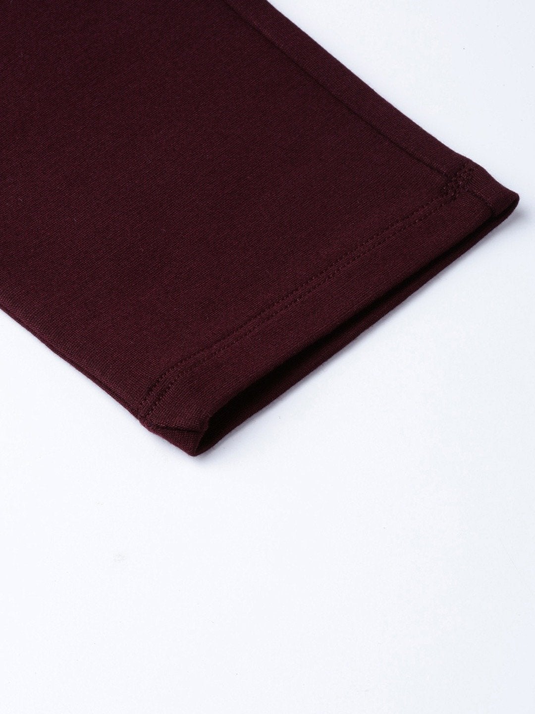 Women's Burgundy Mock Button High Waist Jeggings