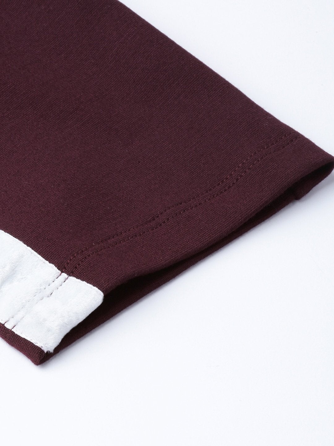 Women's Burgundy Side Tape Jeggings