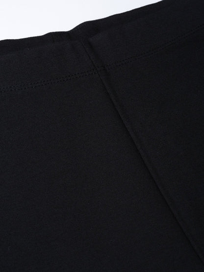 Women's Black Side Tape Jeggings