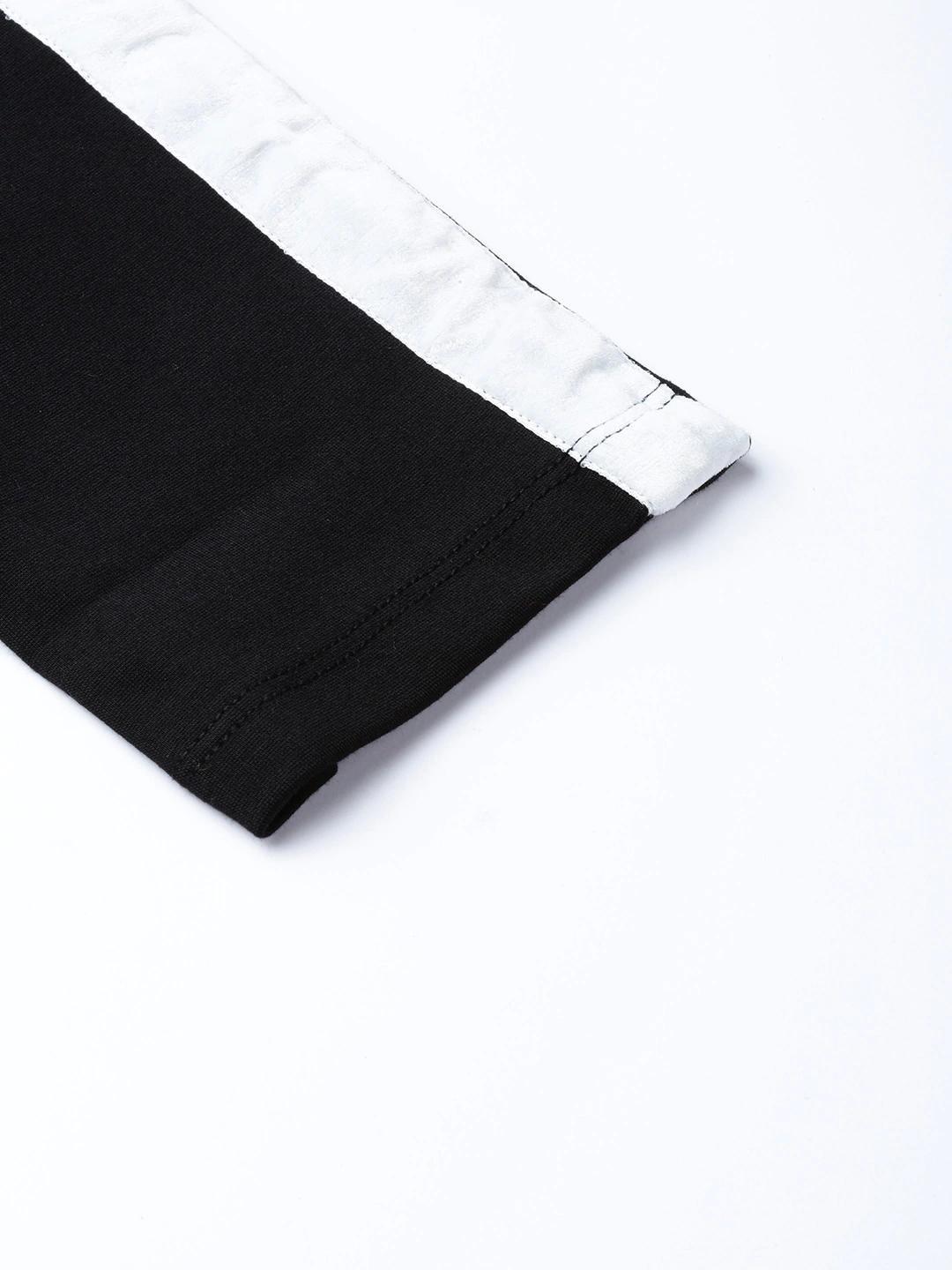 Women's Black Side Tape Jeggings