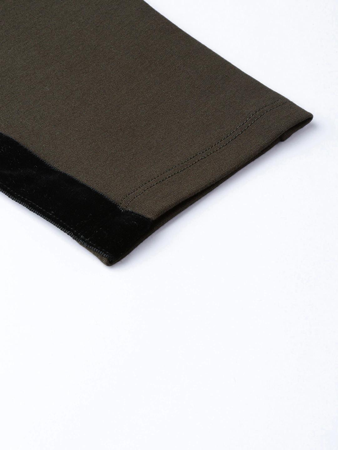 Women's Olive Side Tape Jeggings