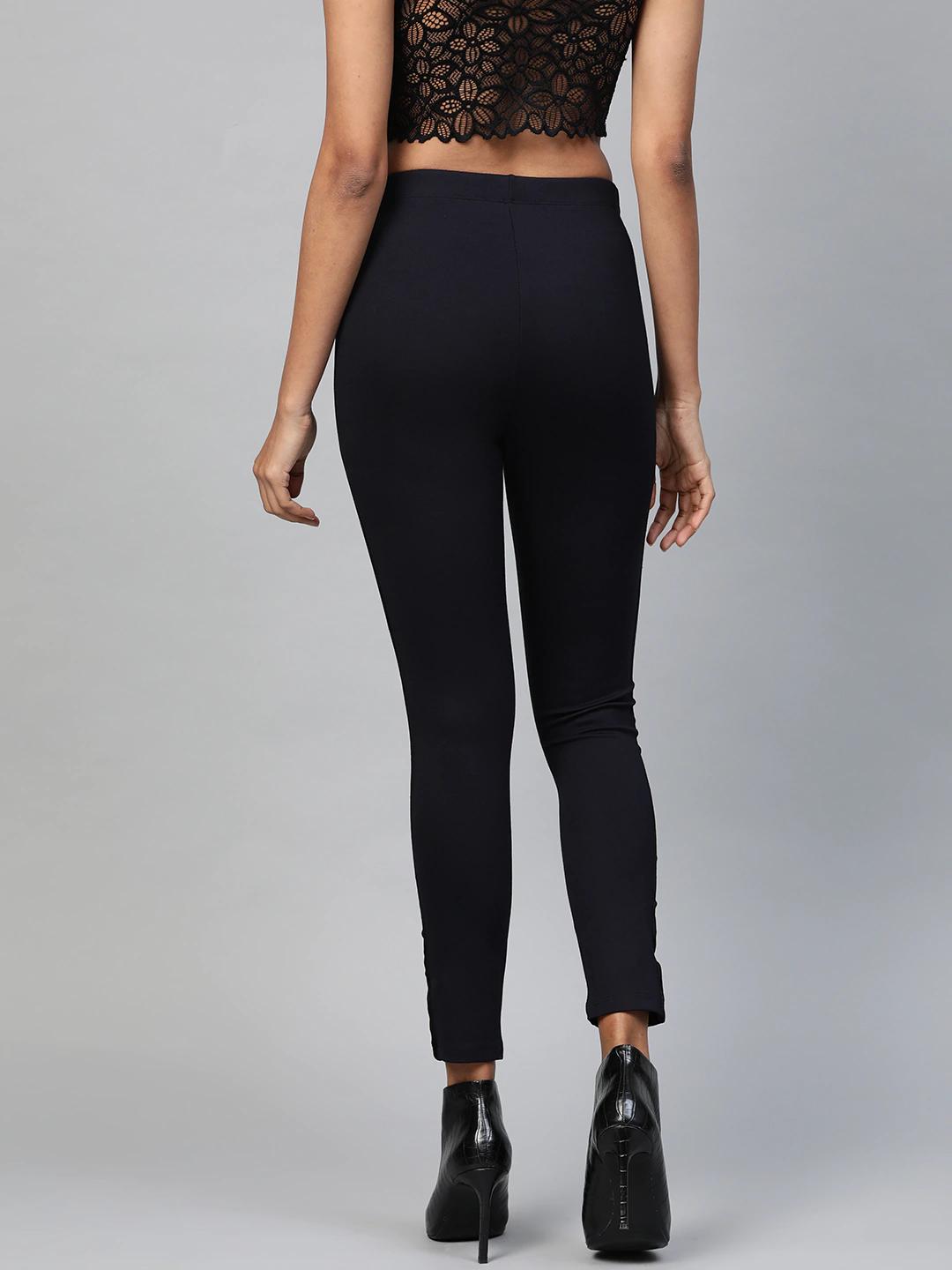 Women's Navy Side Tape Jeggings