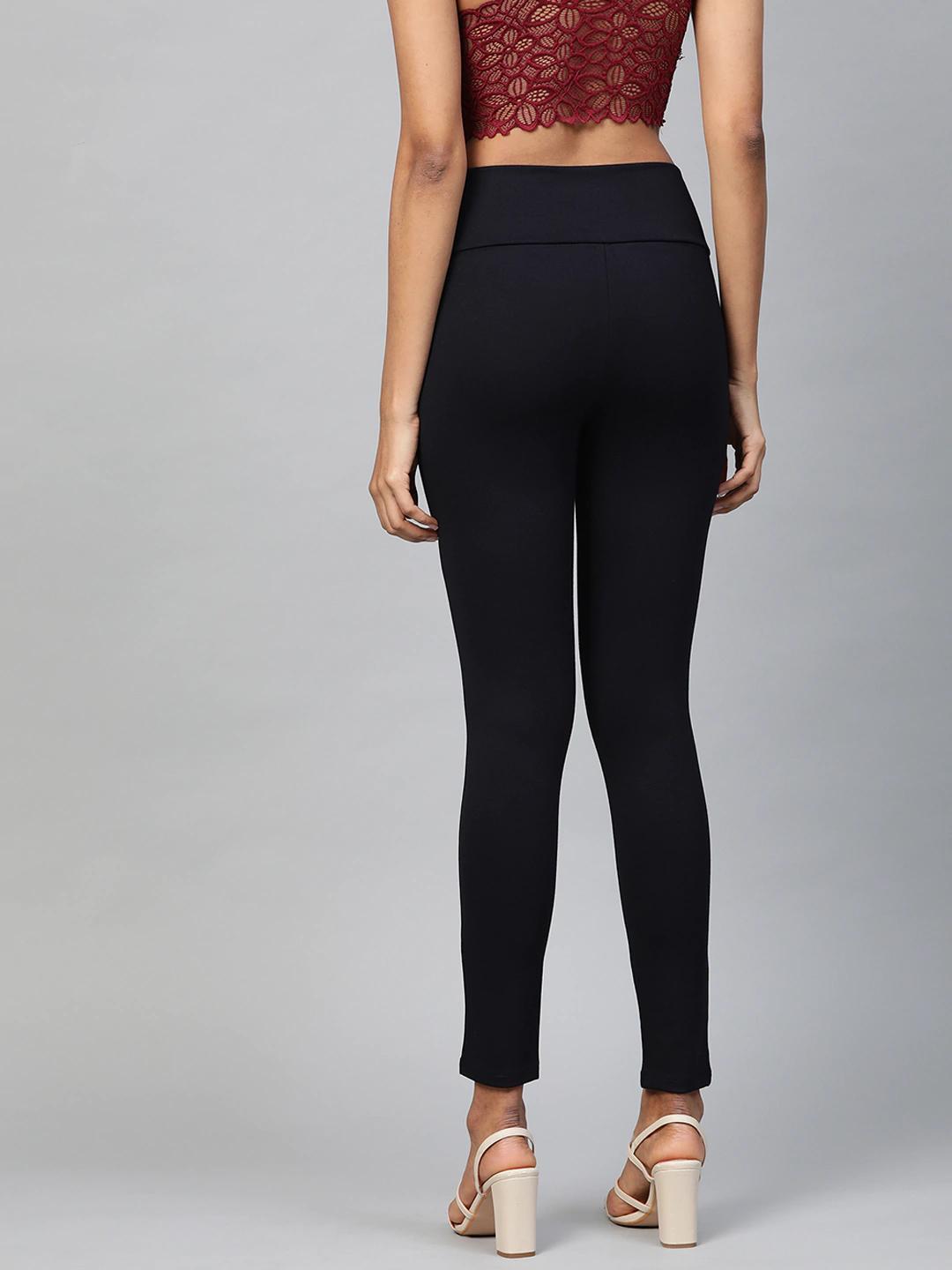 Women's Navy High Waist Basic Jegginng