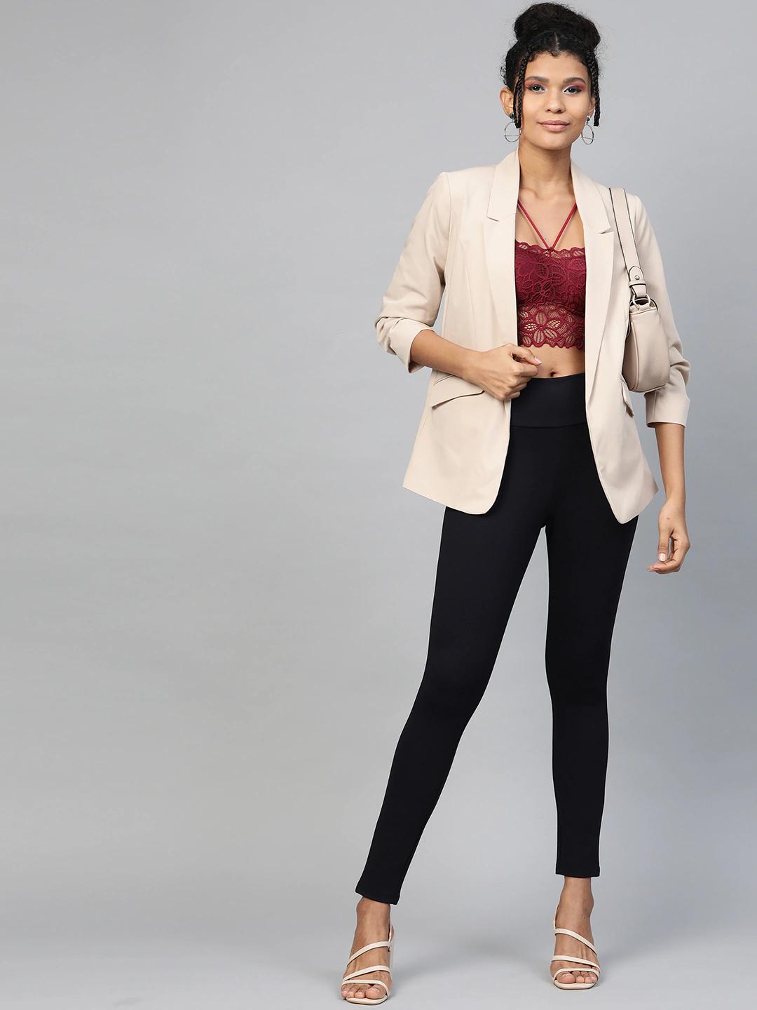 Women's Navy High Waist Basic Jegginng
