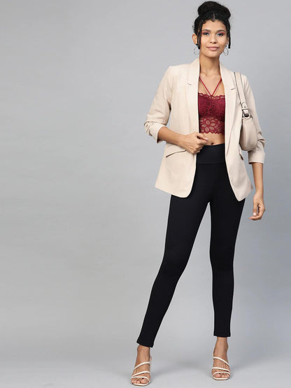 Women's Navy High Waist Basic Jegginng