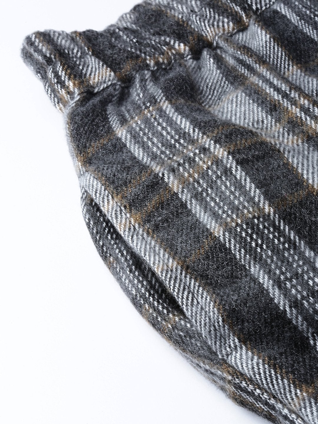 Women's Grey Check Roll Up Trousers