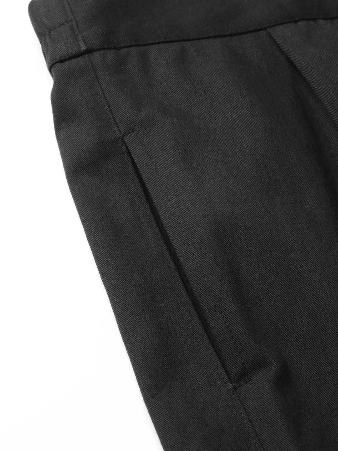 Women's Black Twill Tapered Pants