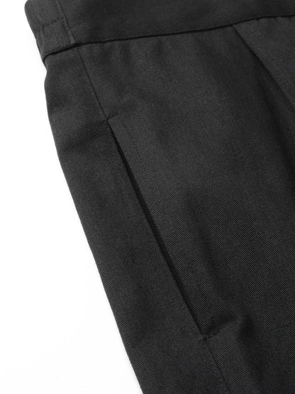 Women's Black Twill Tapered Pants