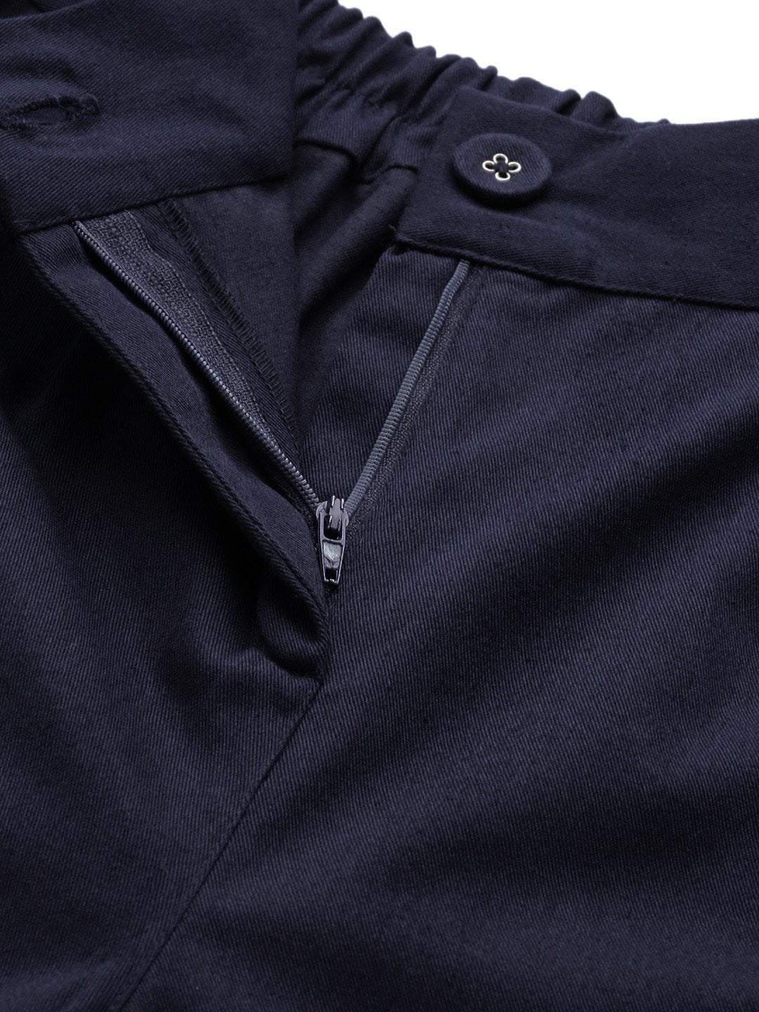 Women's Navy Twill Tapered Pants
