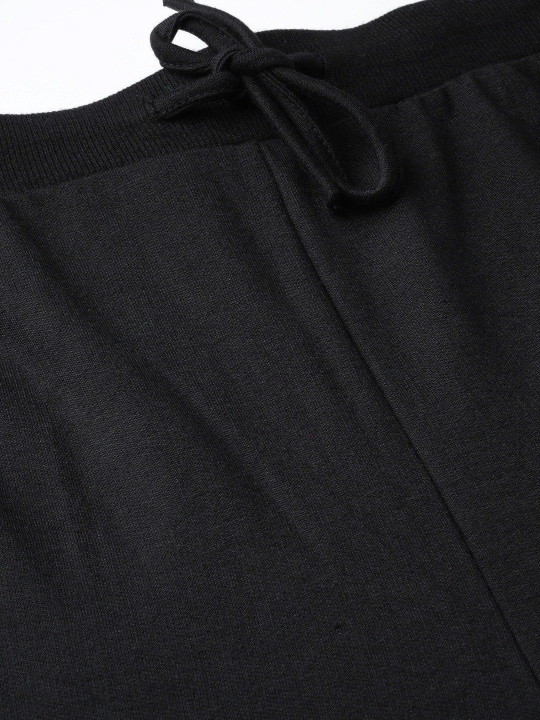 Women's Black Side Tape Flared Sweat Pants