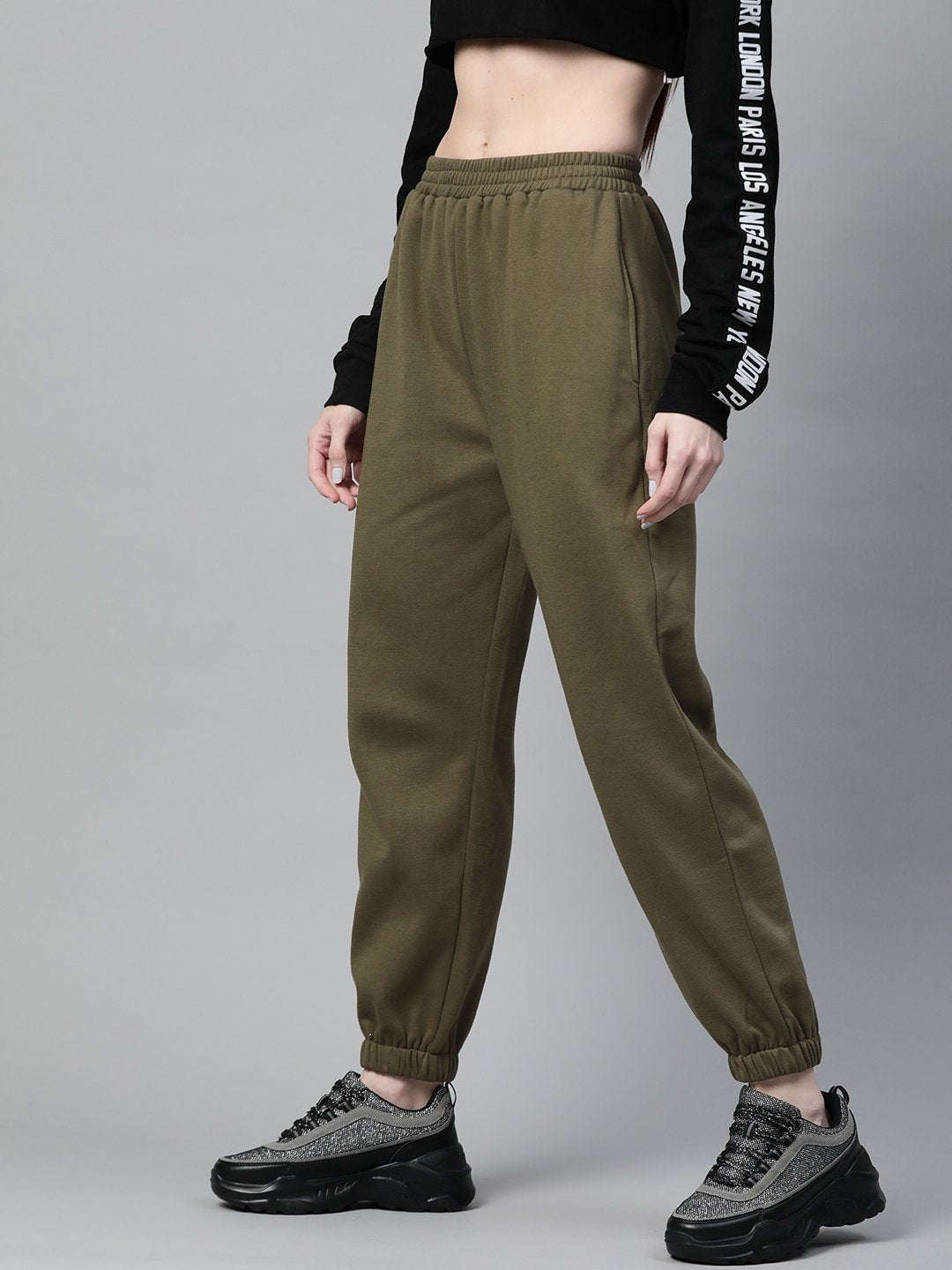 Women's Olive Fleece Jogger