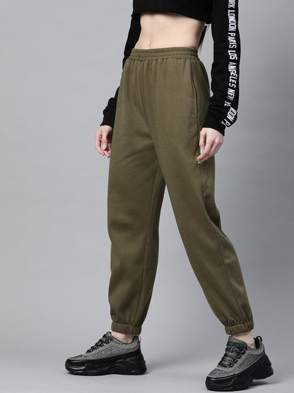 Women's Olive Fleece Jogger