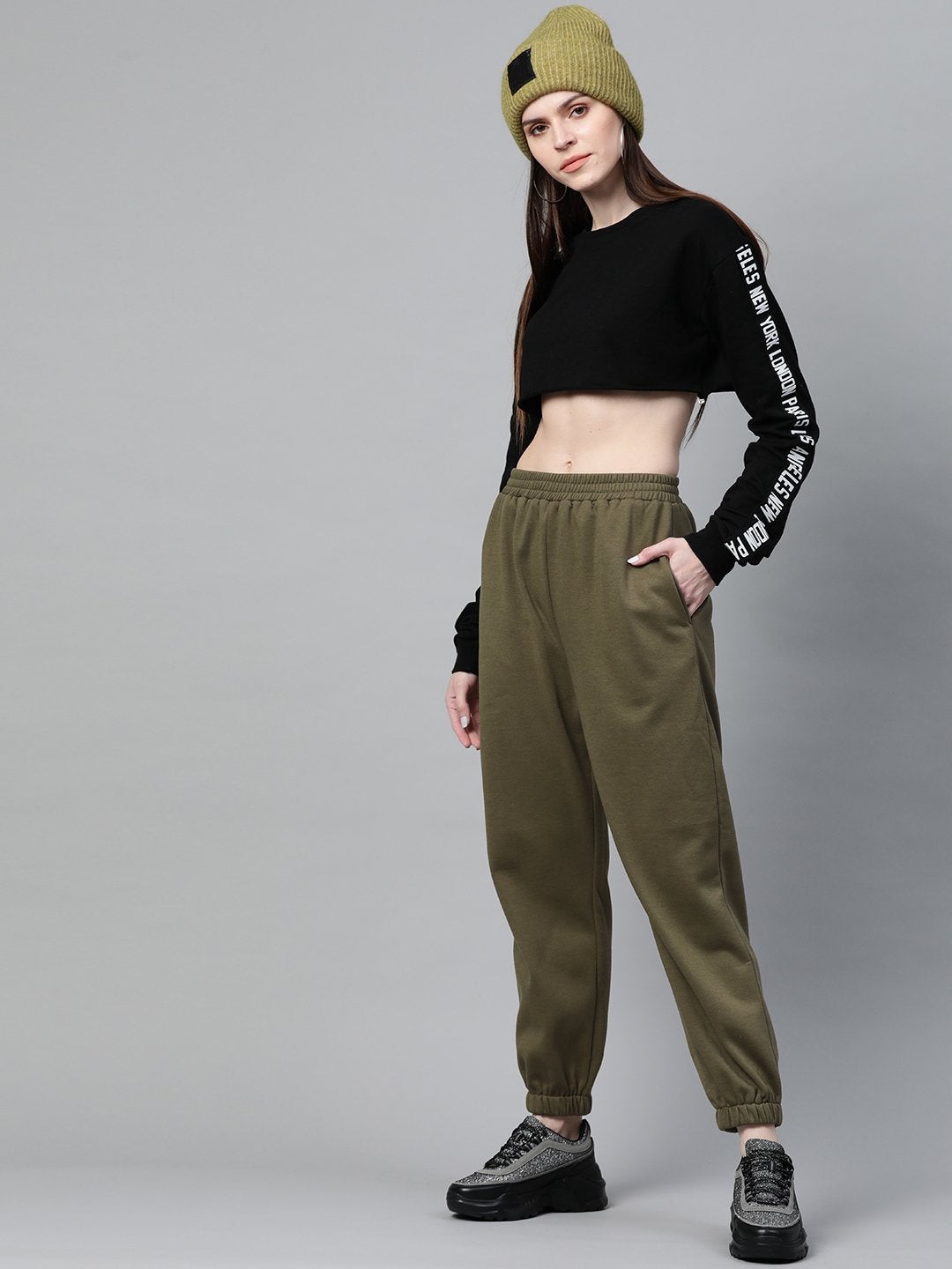 Women's Olive Fleece Jogger