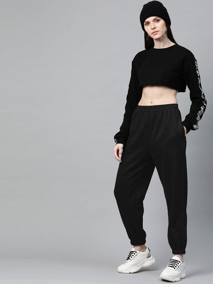 Women's Black Fleece Jogger