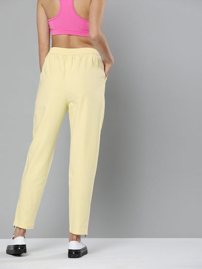 Women's Yellow Side Zipper Joggers