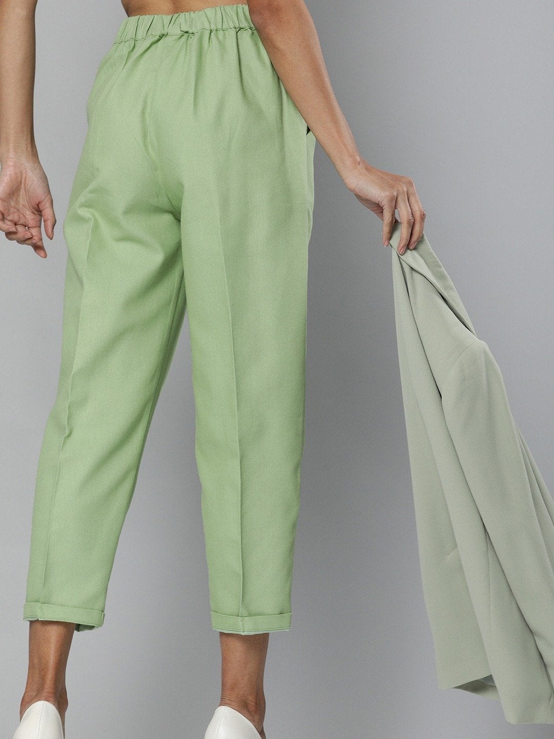 Women's Mint Green Tapered Pants